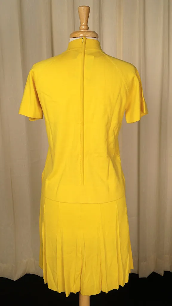 1960s Yellow Wool Knit Skirt