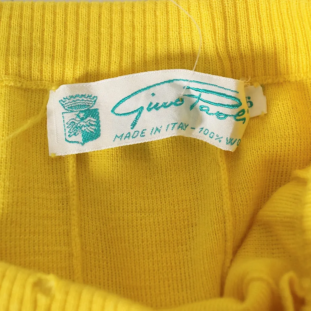 1960s Yellow Wool Knit Skirt