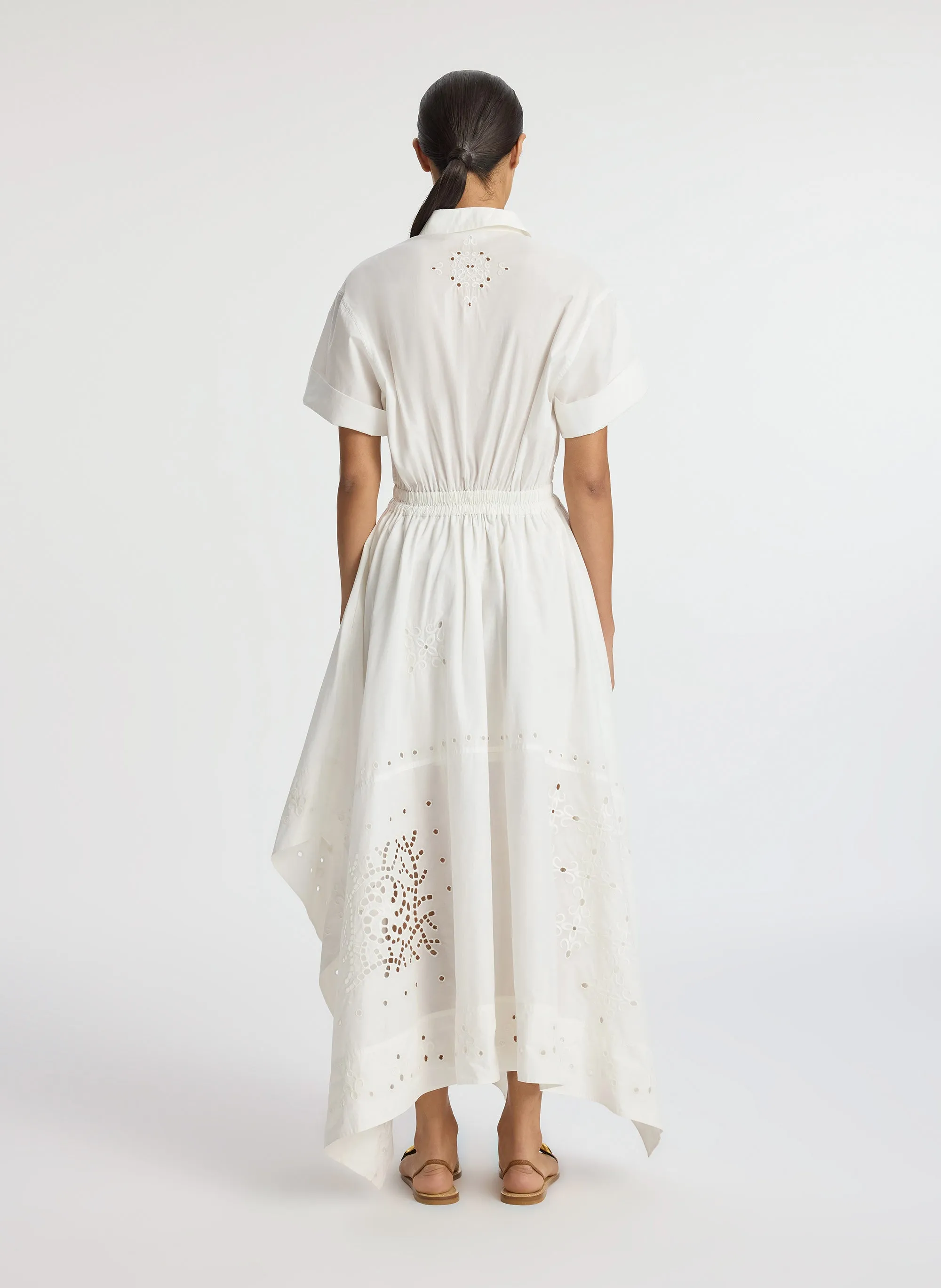 Amy Embroidered Poplin Shirtdress