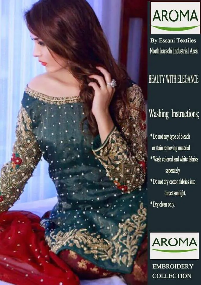 Aroma Net Dresses - Embroidered Chiffon Dupatta - Replica - Unstitched