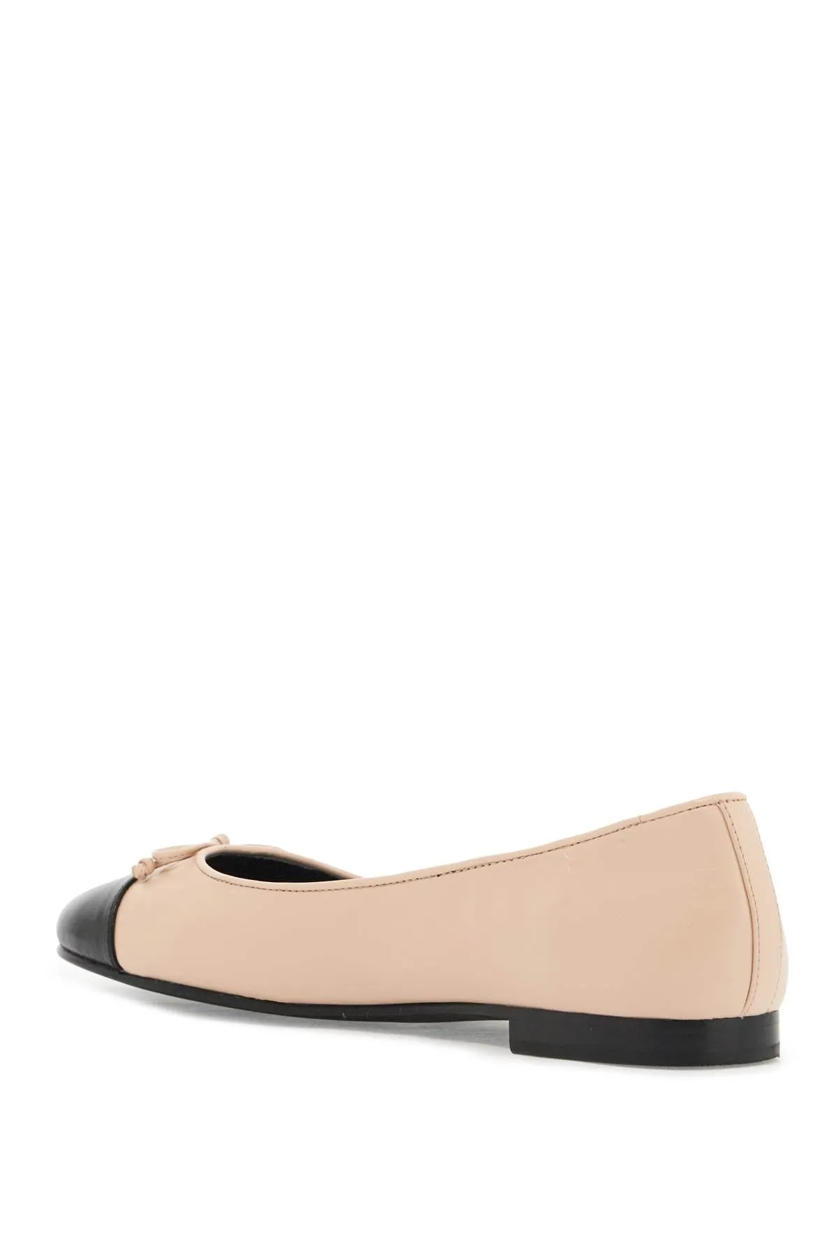 ballet flats with contrasting toe