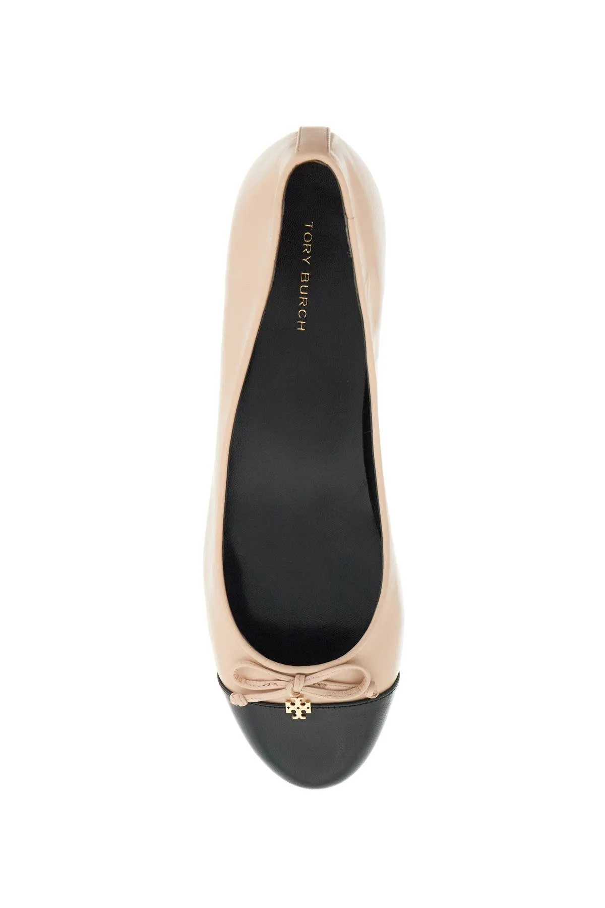 ballet flats with contrasting toe