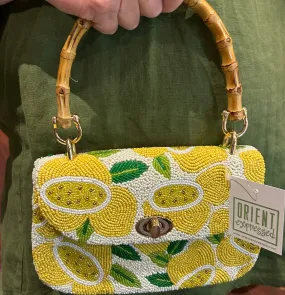 BEADED LEMON BAMBOO BAG