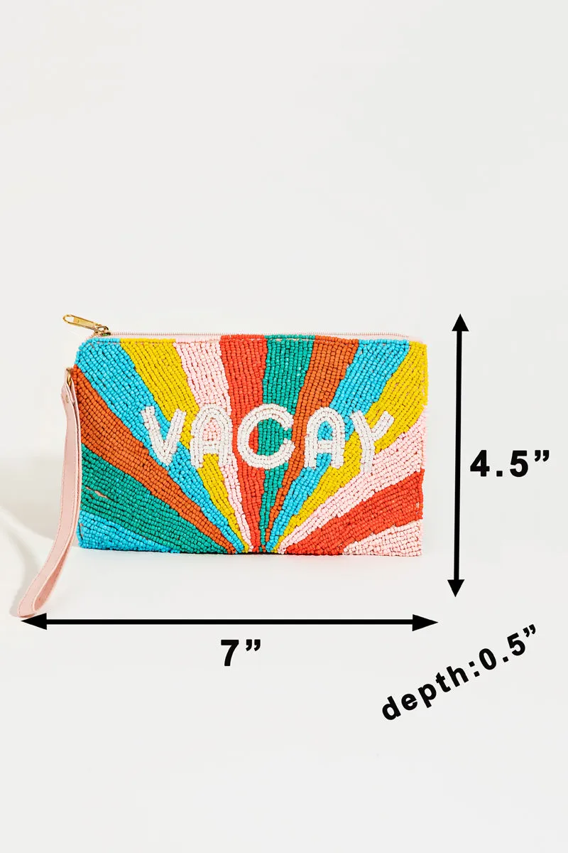 Beaded Rainbow Vacay Coin Bag