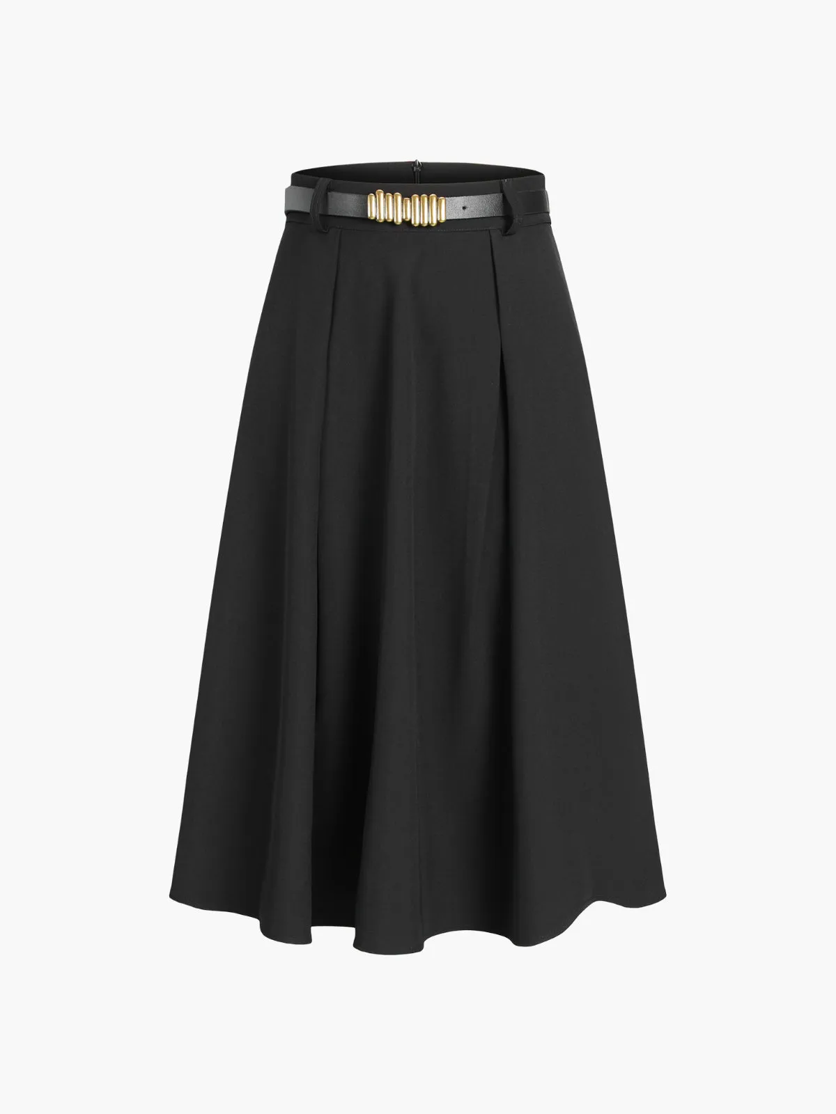 BerryBetty - Belted Maxi Flowy Skirt