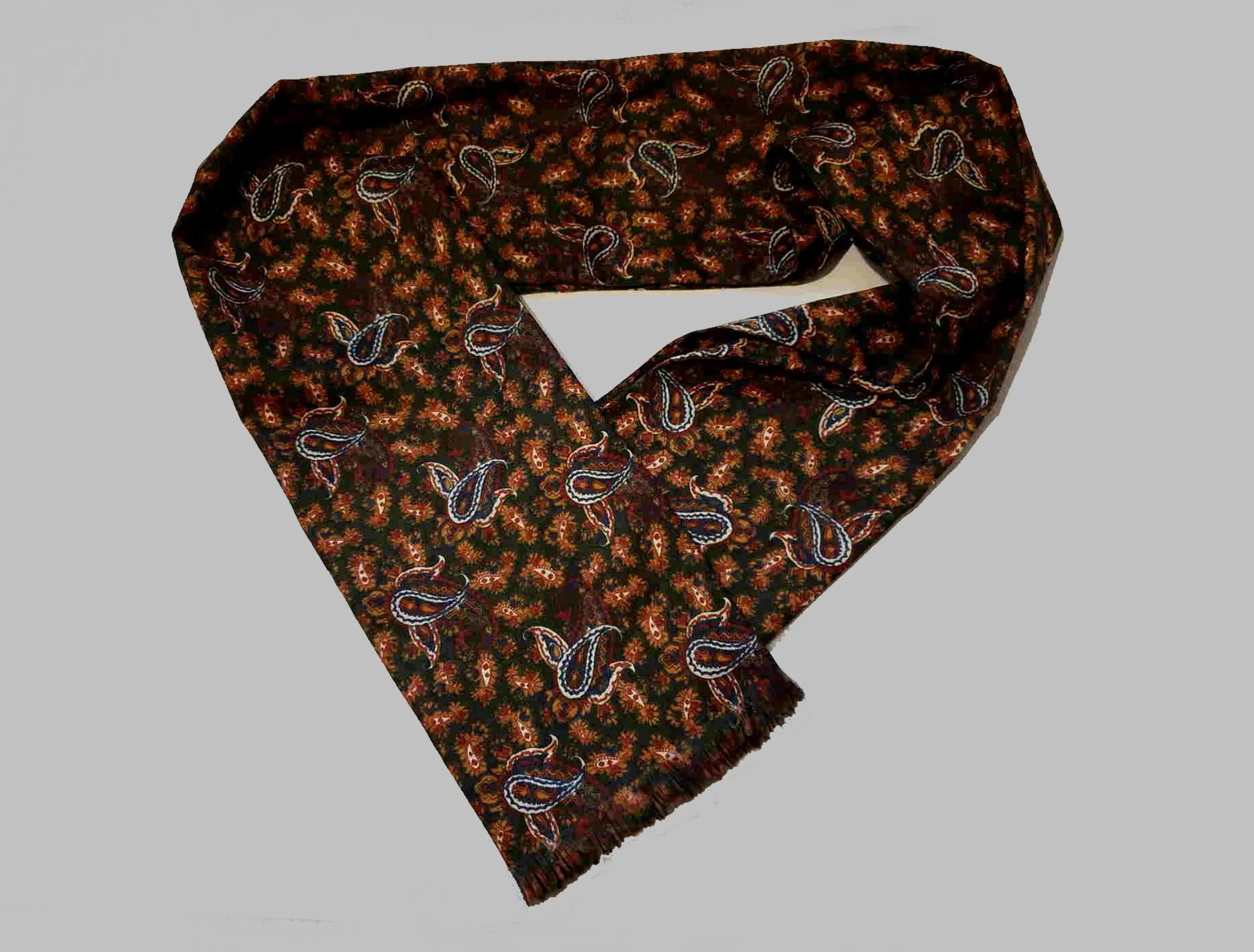 Black and Tan Paisley Dress Scarf by Aristo