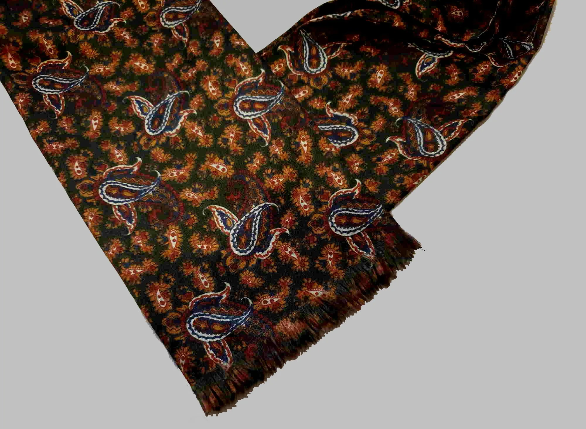 Black and Tan Paisley Dress Scarf by Aristo