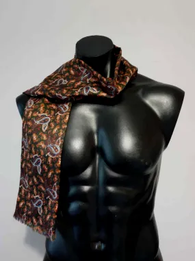 Black and Tan Paisley Dress Scarf by Aristo