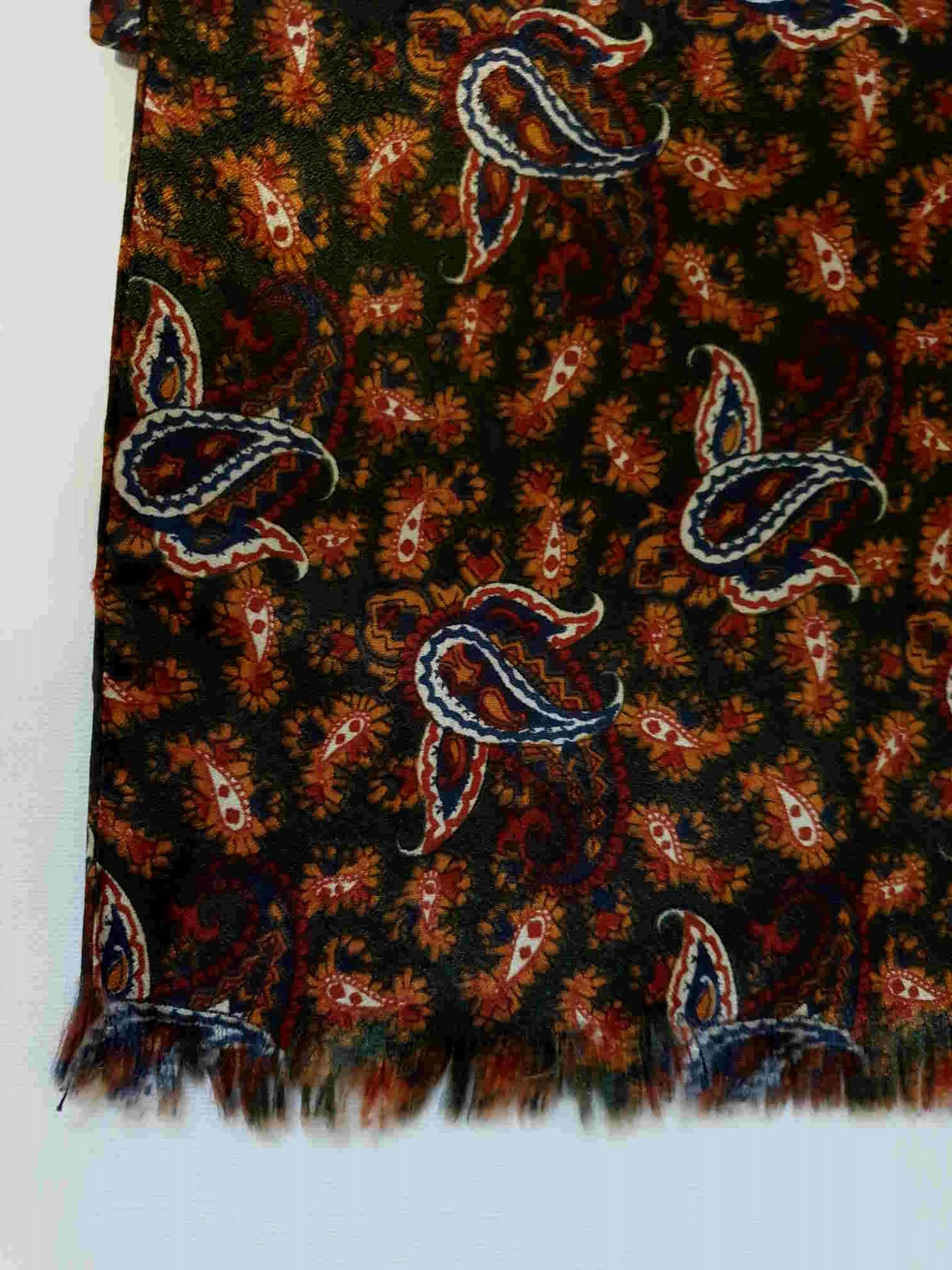 Black and Tan Paisley Dress Scarf by Aristo