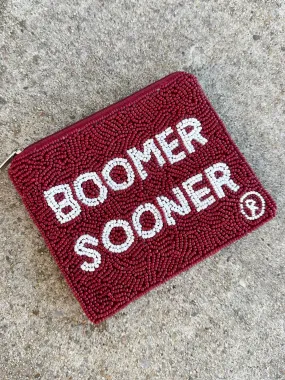 Boomer Sooner Beaded Pouch - Red