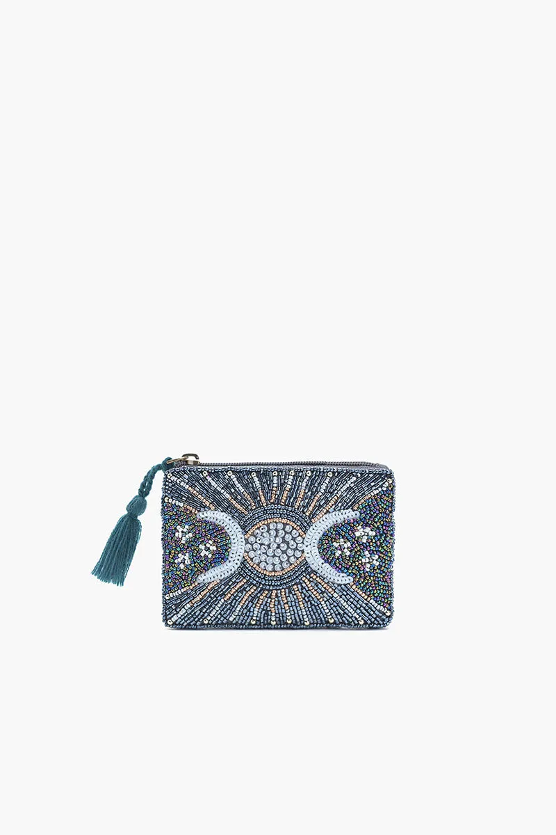 Celestial Radiance Embroidered Pouch