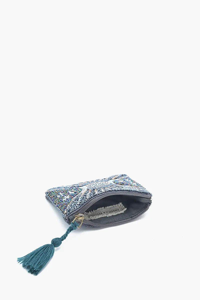 Celestial Radiance Embroidered Pouch