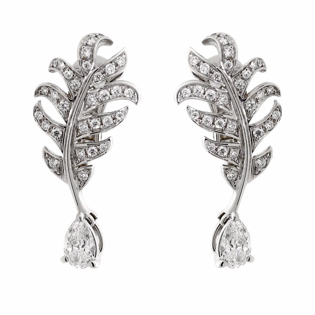 Chanel Plume De Chanel Diamond Earrings