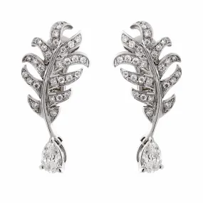 Chanel Plume De Chanel Diamond Earrings