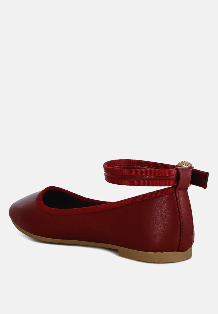 Danseur Ankle Strap Detail Ballet Flats