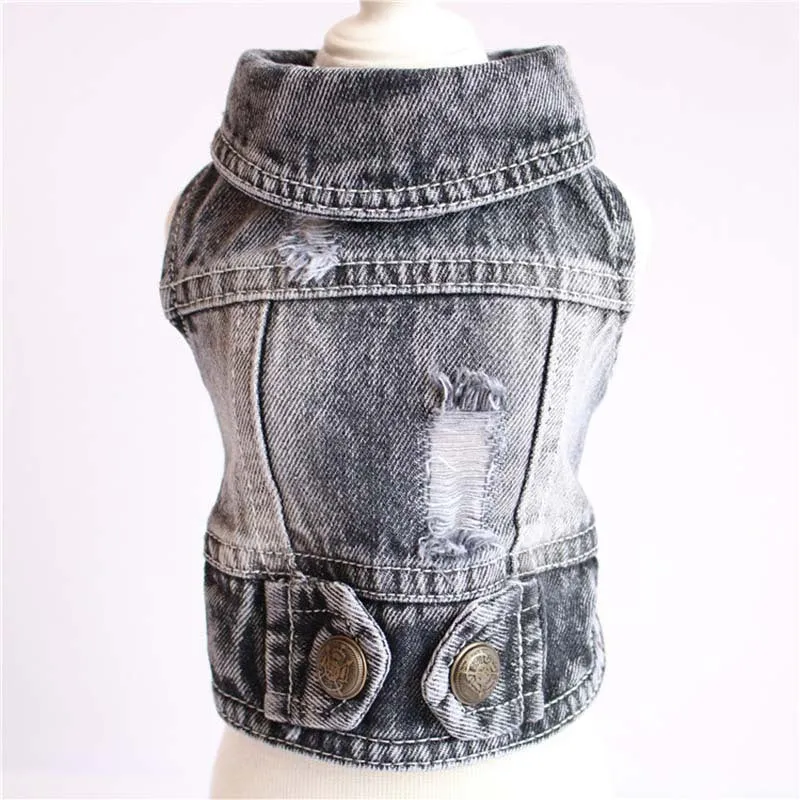 Designer Dog Clothes Small Dog Denim Jacket Coat