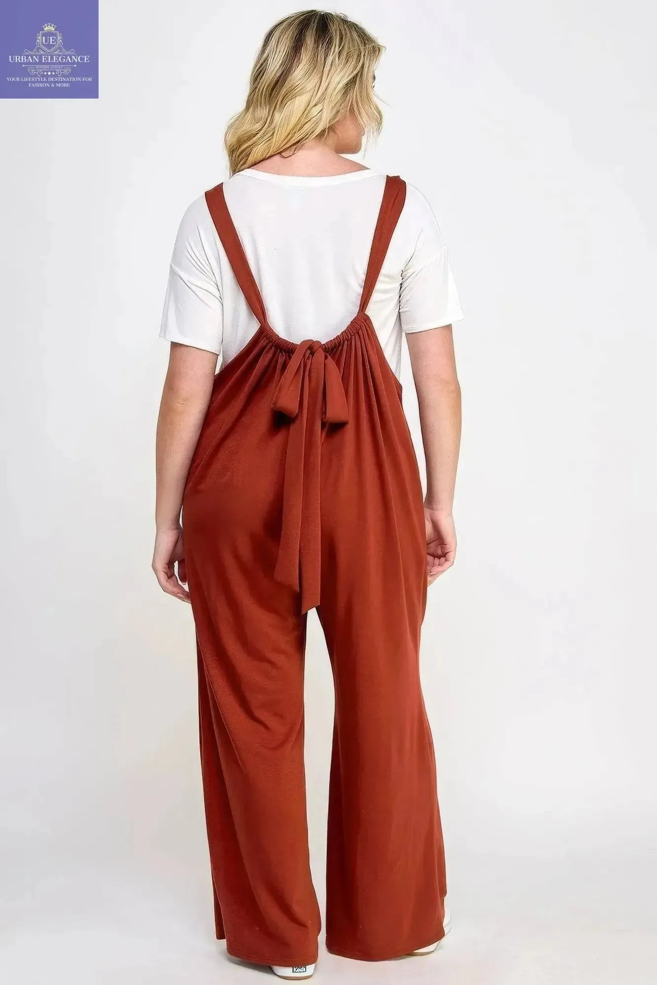 French Terry Wide Leg Jumpsuit Overalls