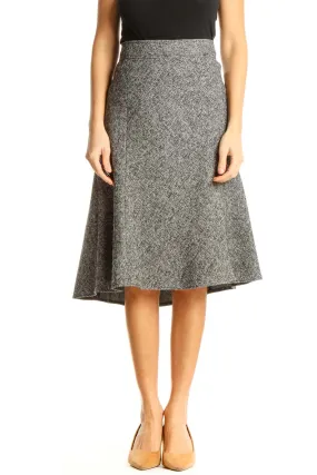 Gray Brunch A-Line Skirt