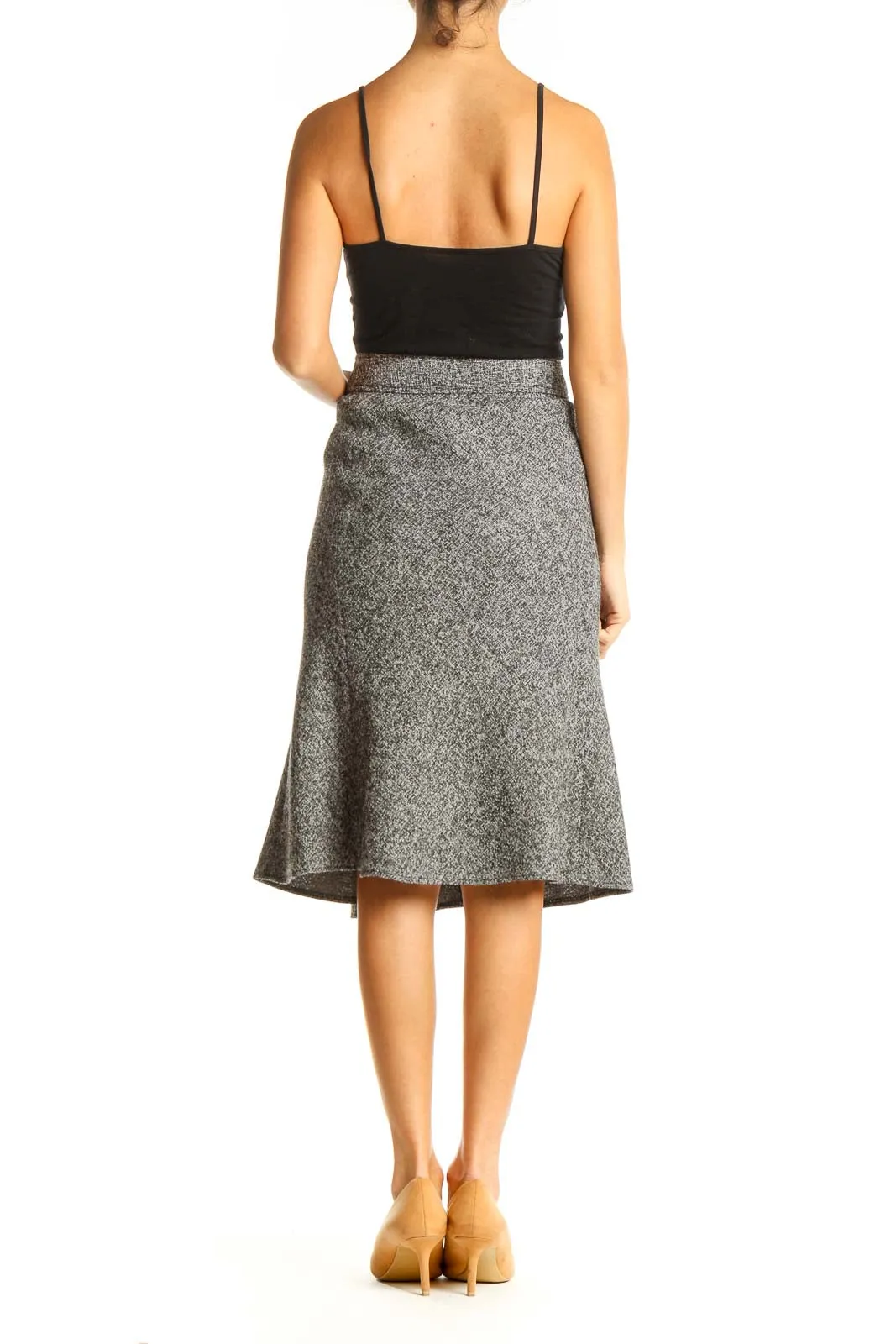 Gray Brunch A-Line Skirt