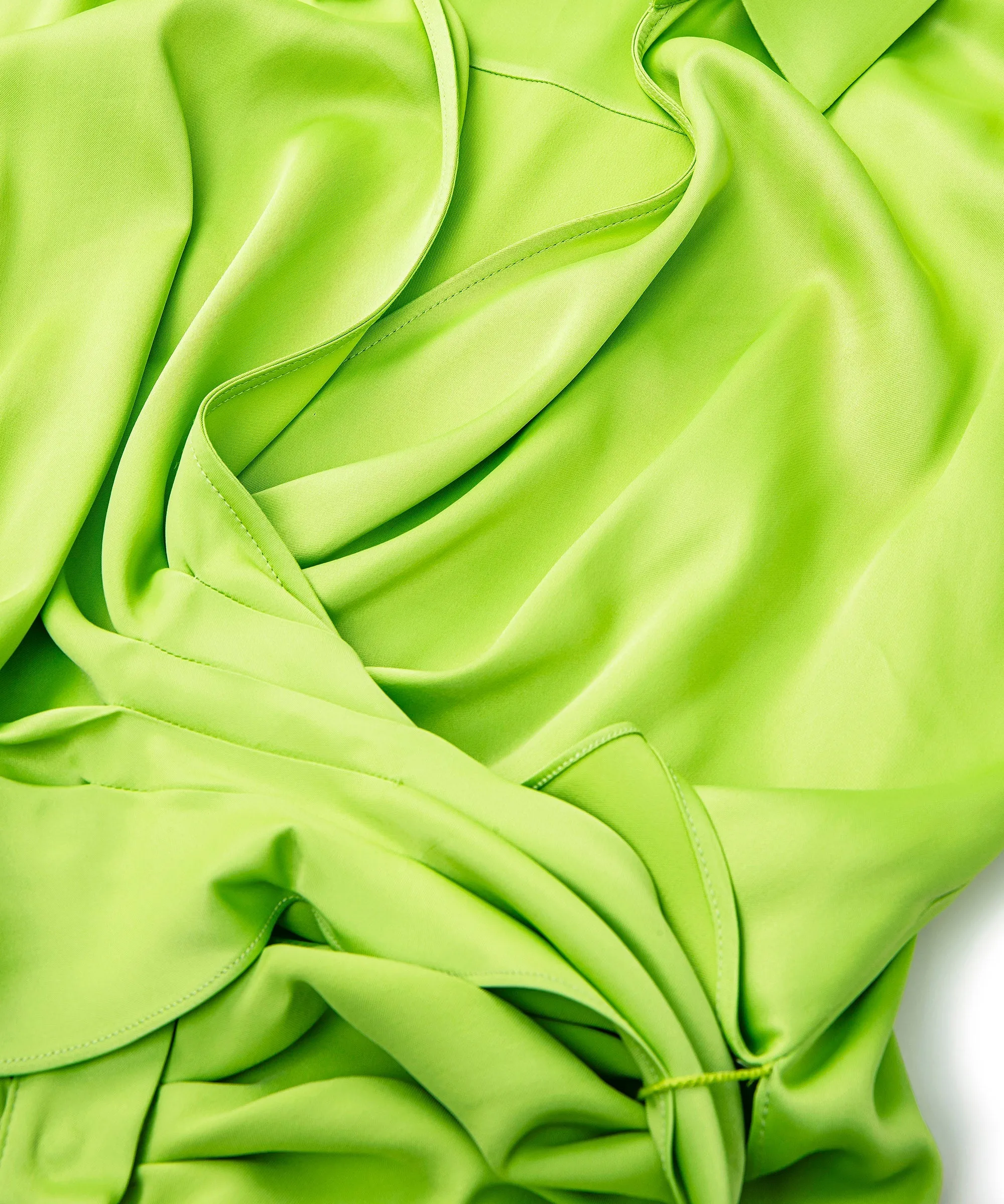 Ipekyol Solid Draped Detail Blouse Lime