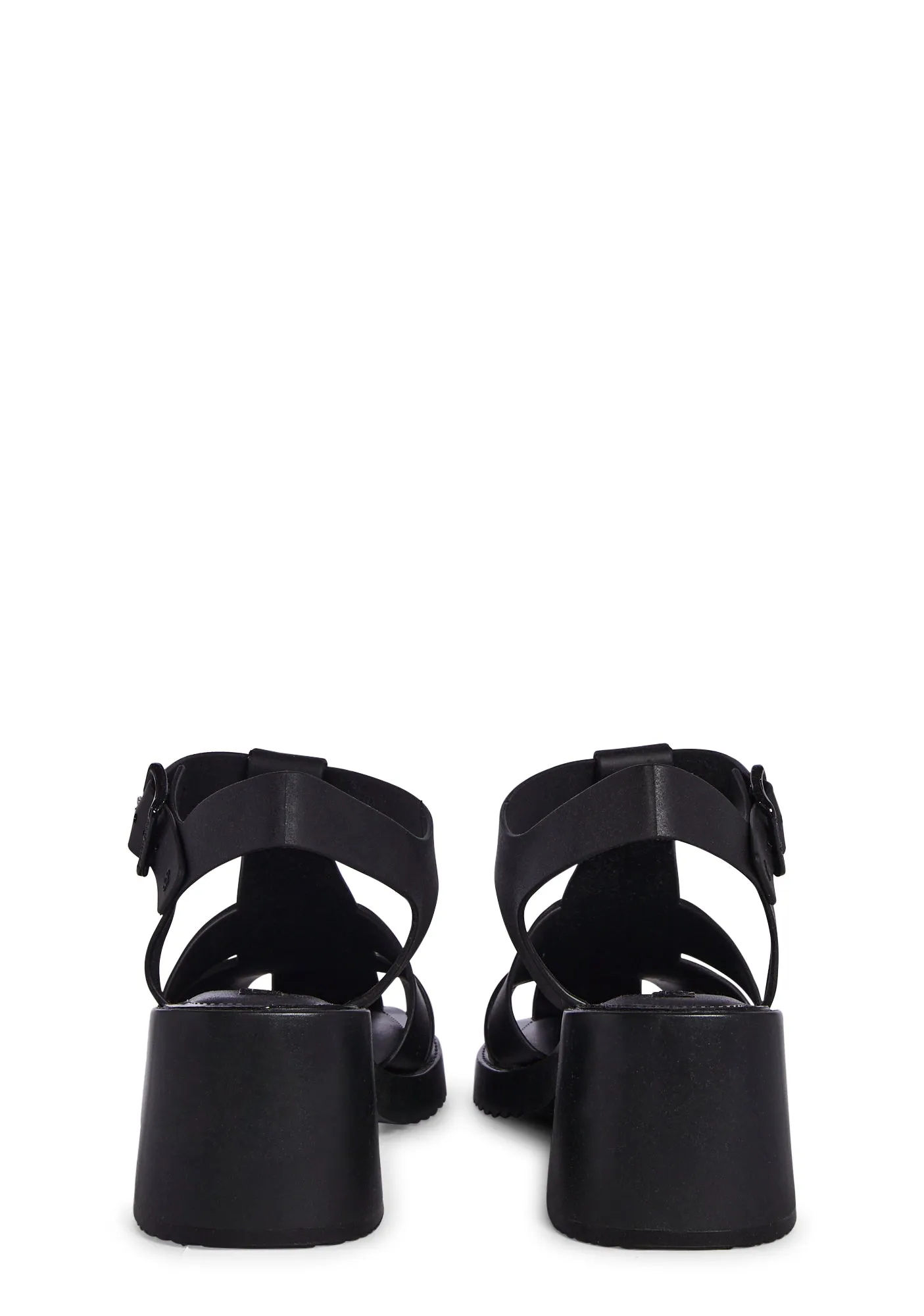 Jelly Gladiator Sandals - Black