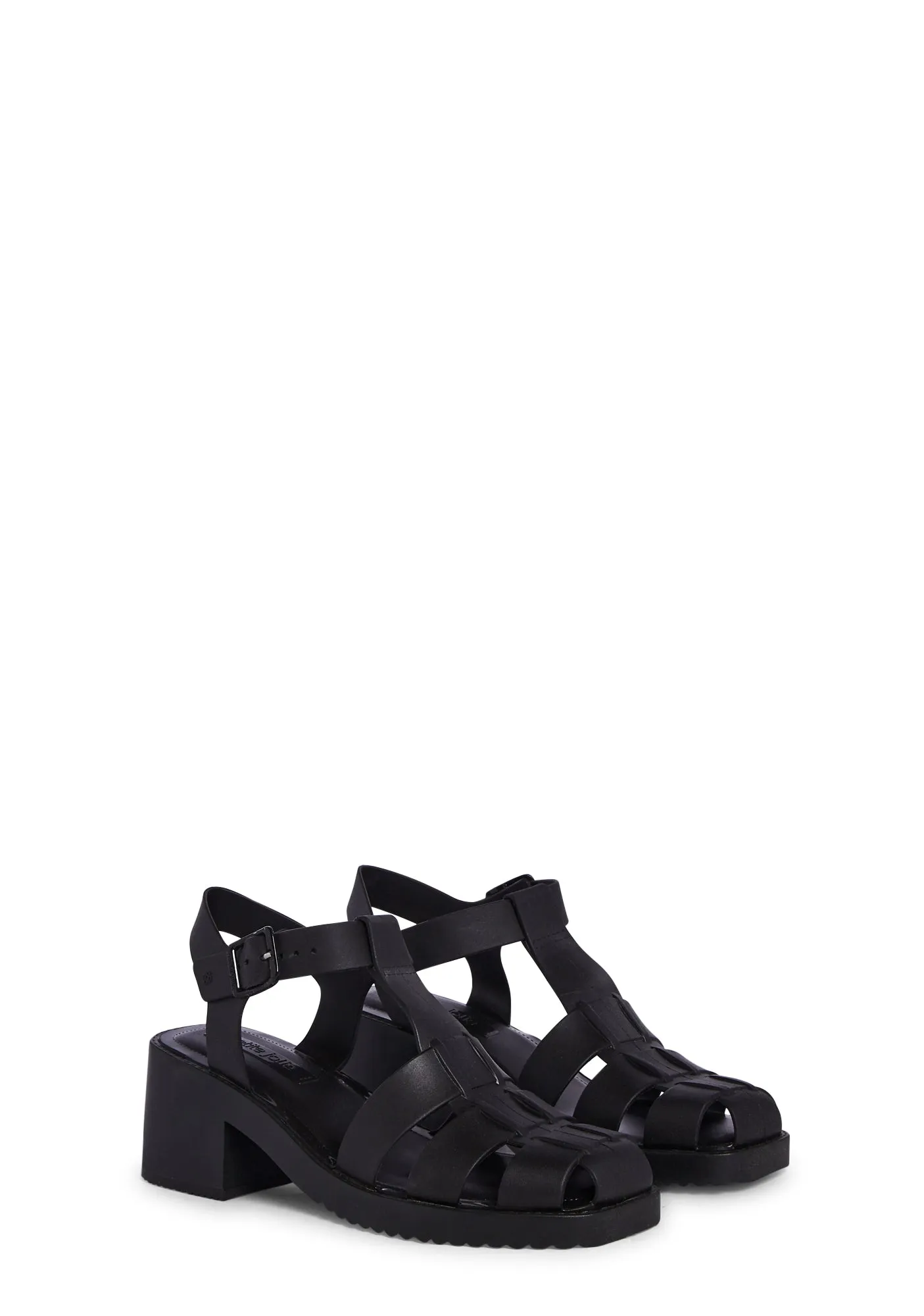 Jelly Gladiator Sandals - Black