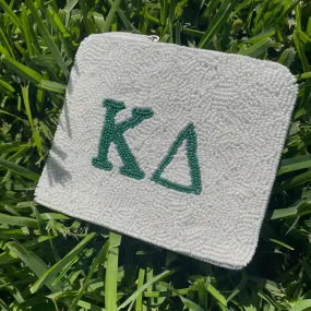 KAPPA DELTA SORORITY BEADED POUCH