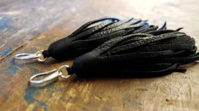 Kimani BABY 3.5" Long Leather Tassel Earrings - SS1101-BB