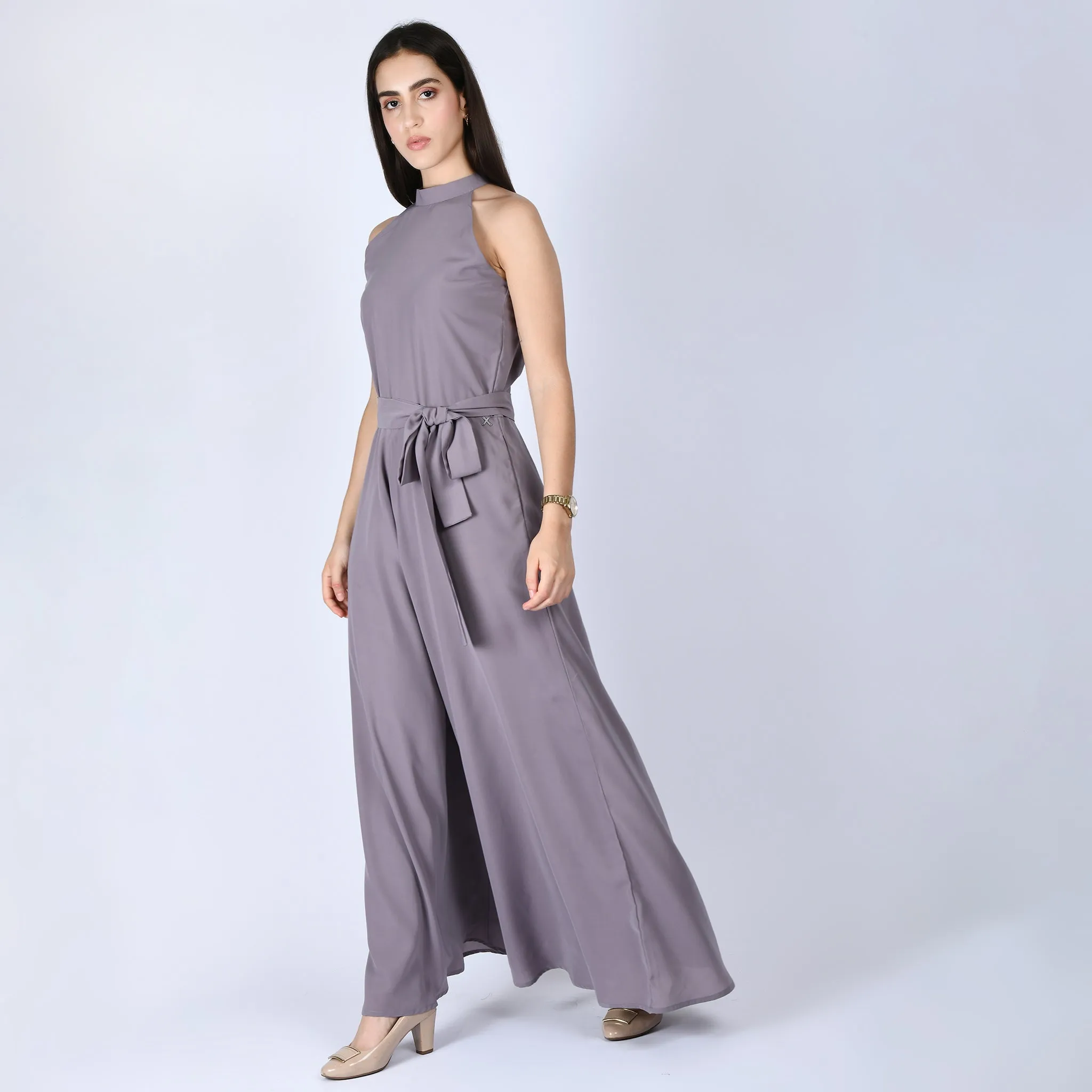 Lilac Grey Splendidness Extra Wide-Leg Jumpsuit