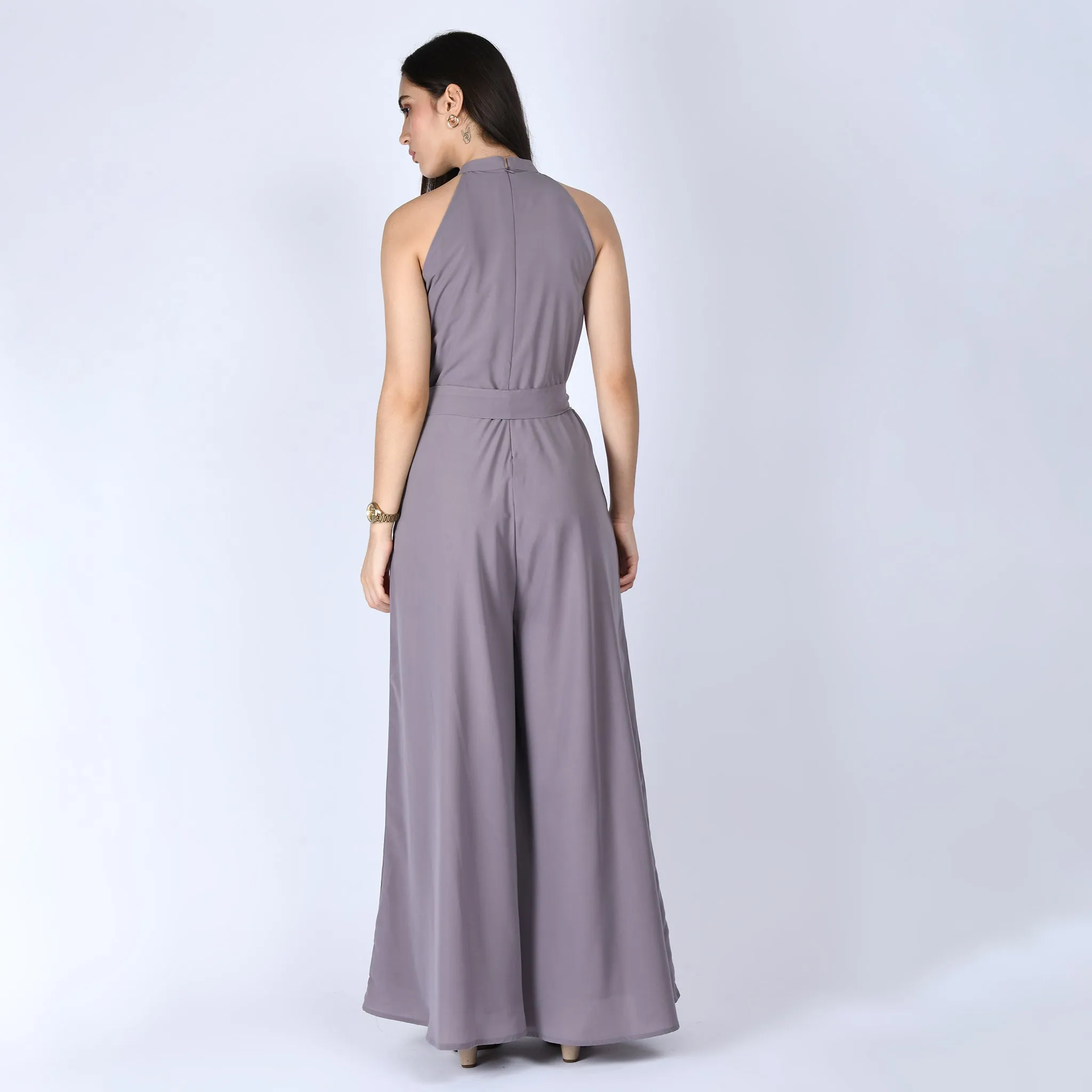 Lilac Grey Splendidness Extra Wide-Leg Jumpsuit