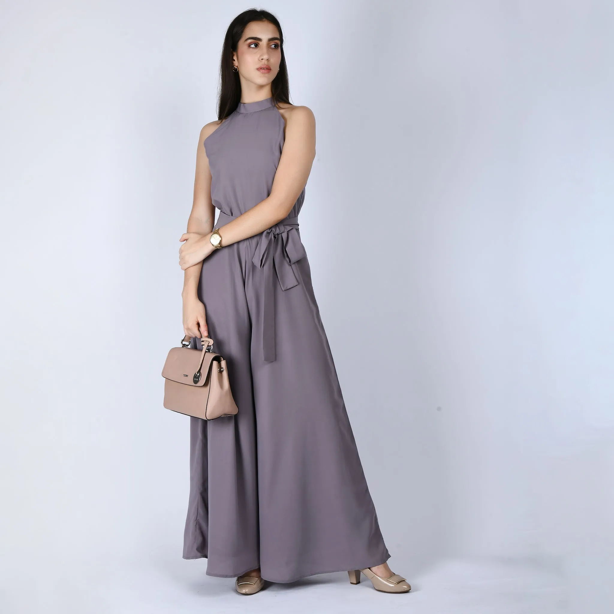 Lilac Grey Splendidness Extra Wide-Leg Jumpsuit