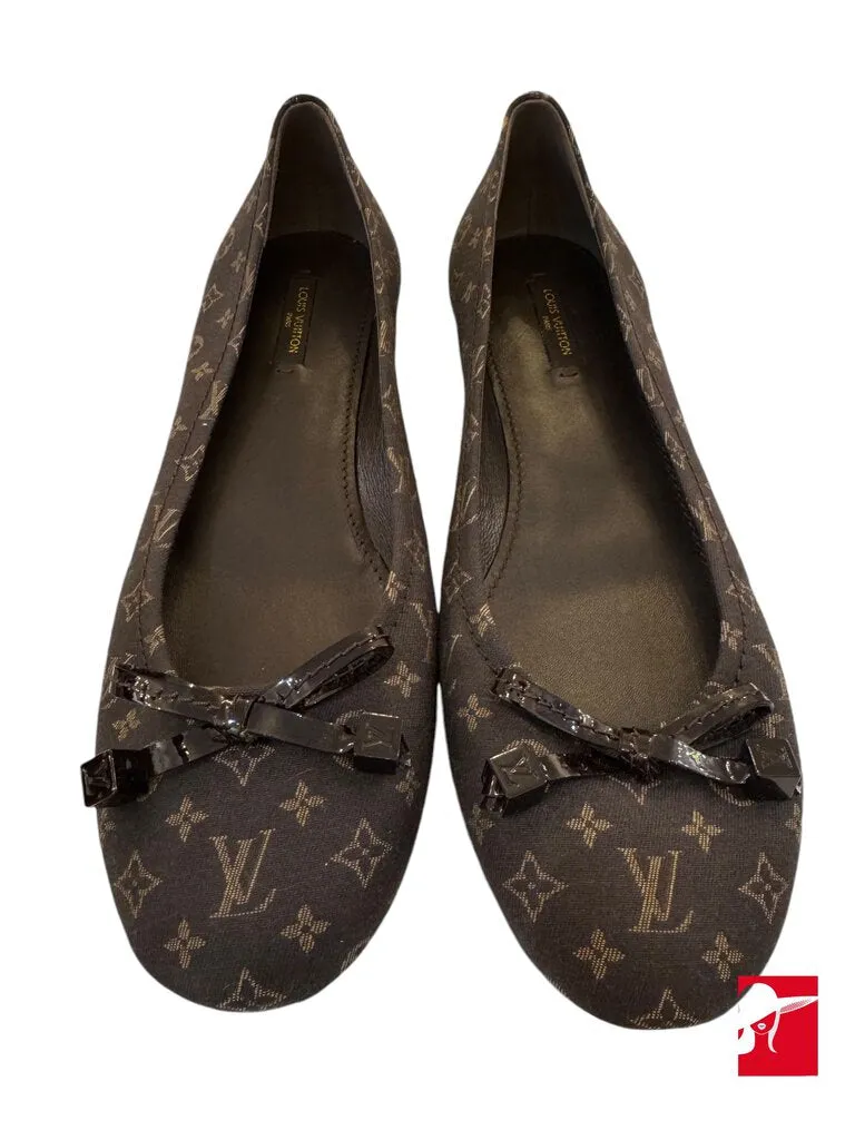 Louis Vuitton monogram canvas ballet flats NEW size 38/US 8