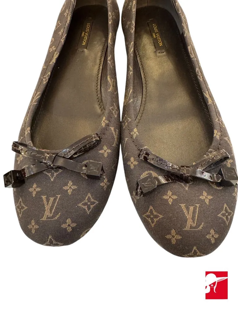 Louis Vuitton monogram canvas ballet flats NEW size 38/US 8