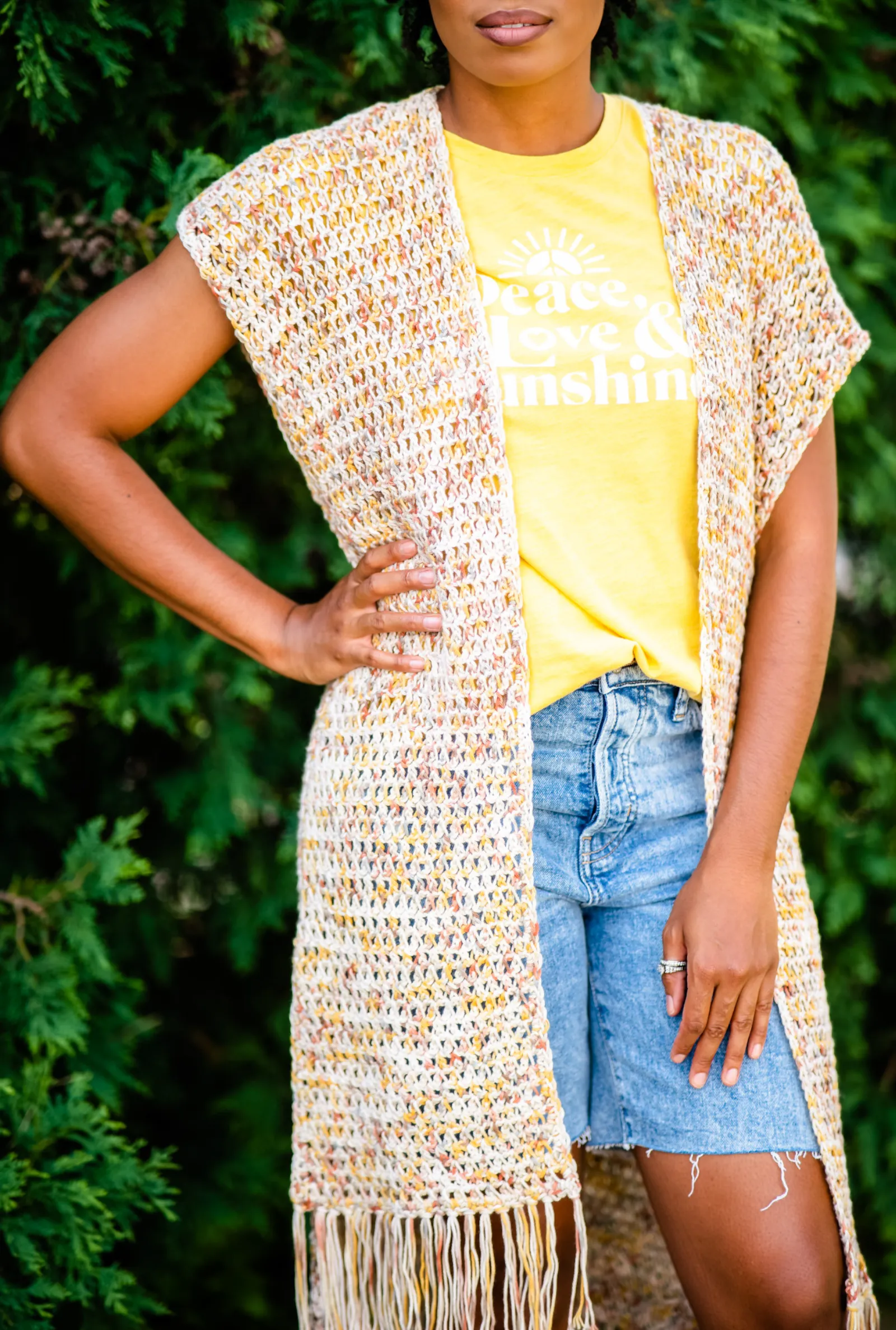 Lynn Fringe Vest // Crochet PDF Pattern