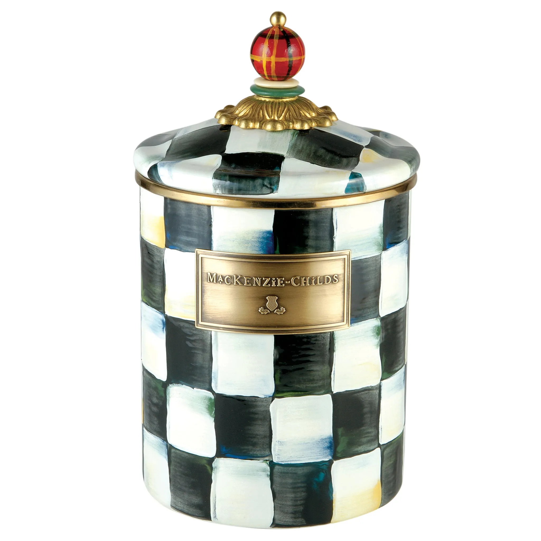 MacKenzie Childs Courtly Check Medium Canister