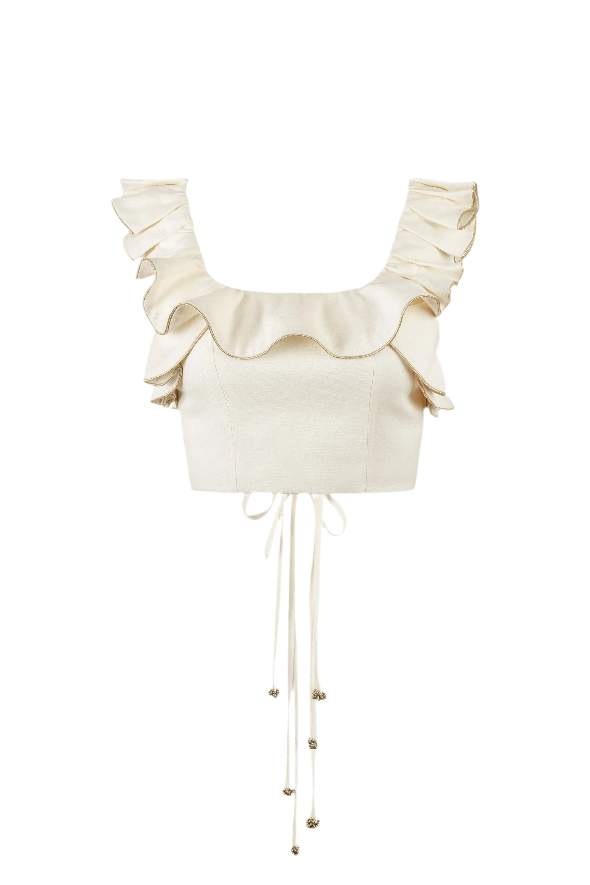 Malika Bustier Top -  Ivory by RosewaterHouse