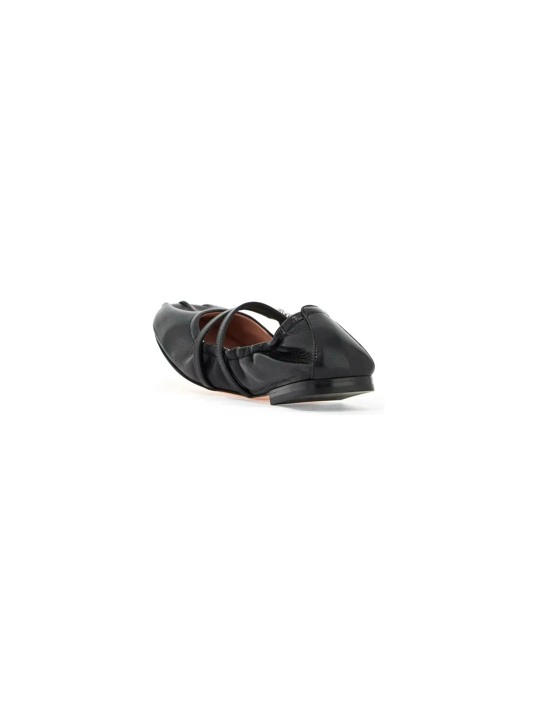 Mary Jane Nappa Leather Flats