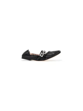 Mary Jane Nappa Leather Flats