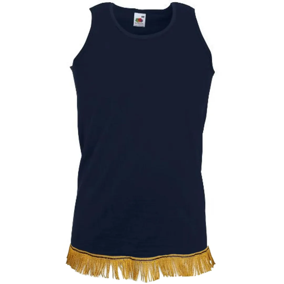 Men's Plain Fringed Tank Top/Vest