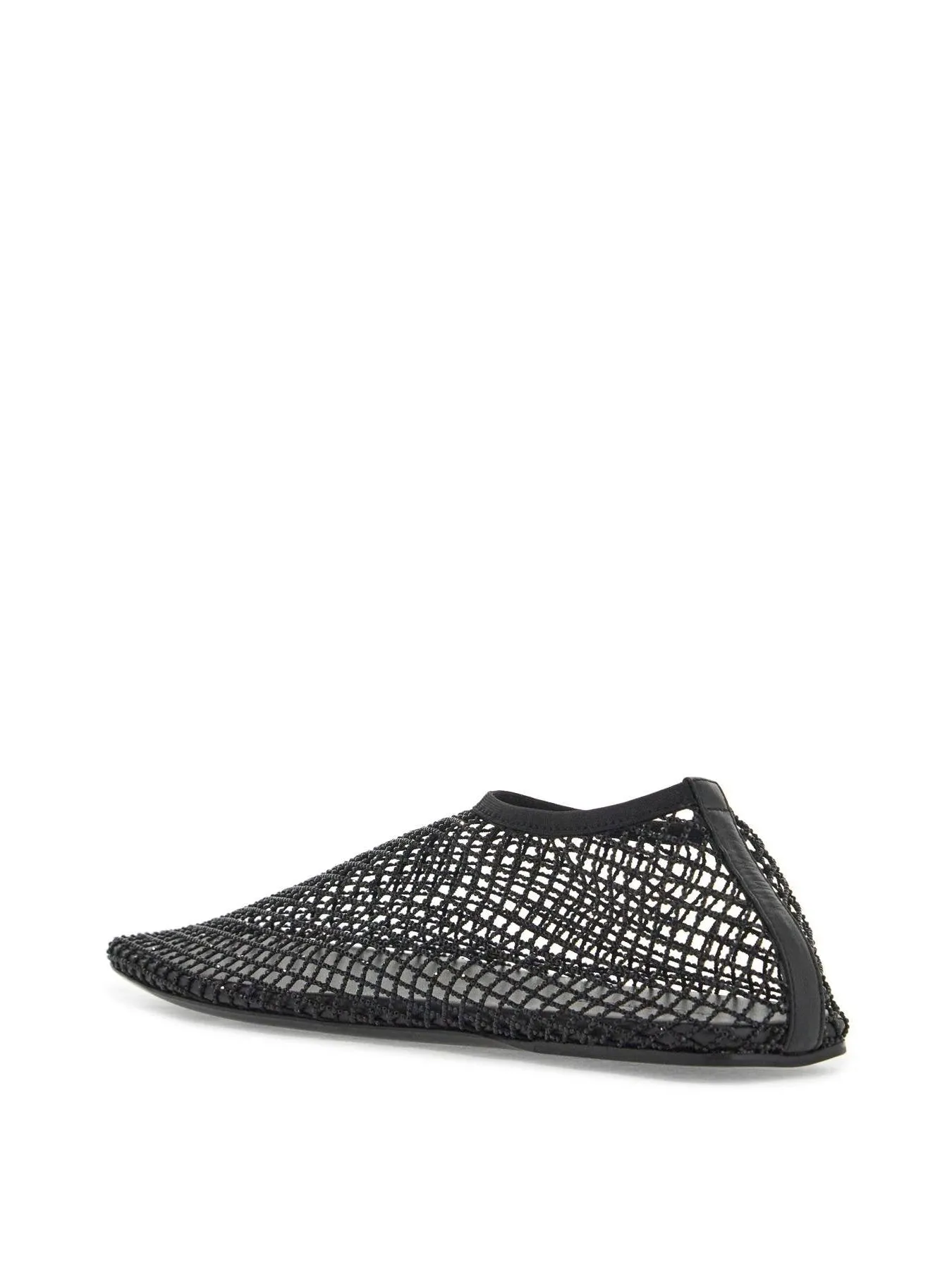 Mesh Micro Crystal Ballerina Flats