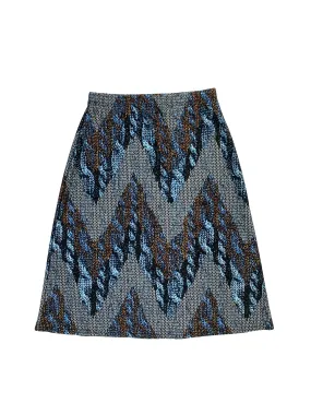 Metallic Chevron A-Line Swim Skirt