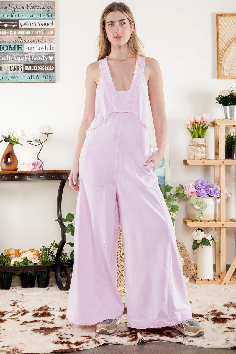 Pink Wide Leg Jumpsuit