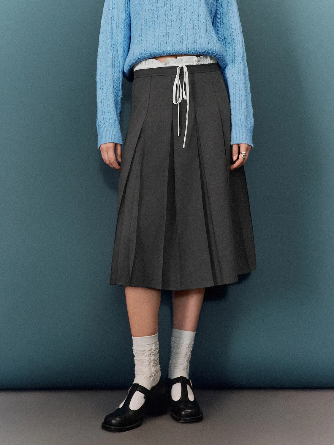 Pleated A-Line Skirts