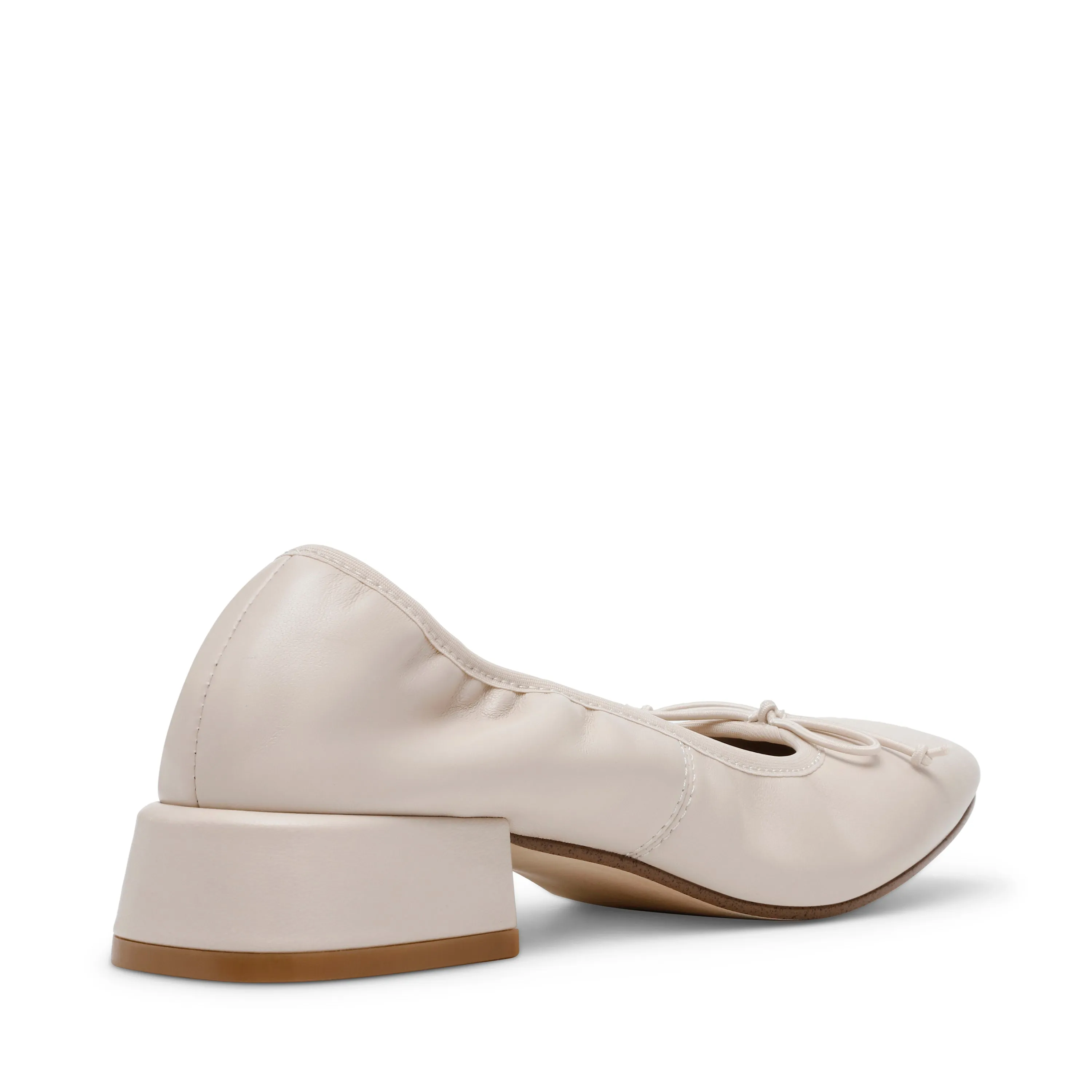 PRICILLA BONE LEATHER FLATS