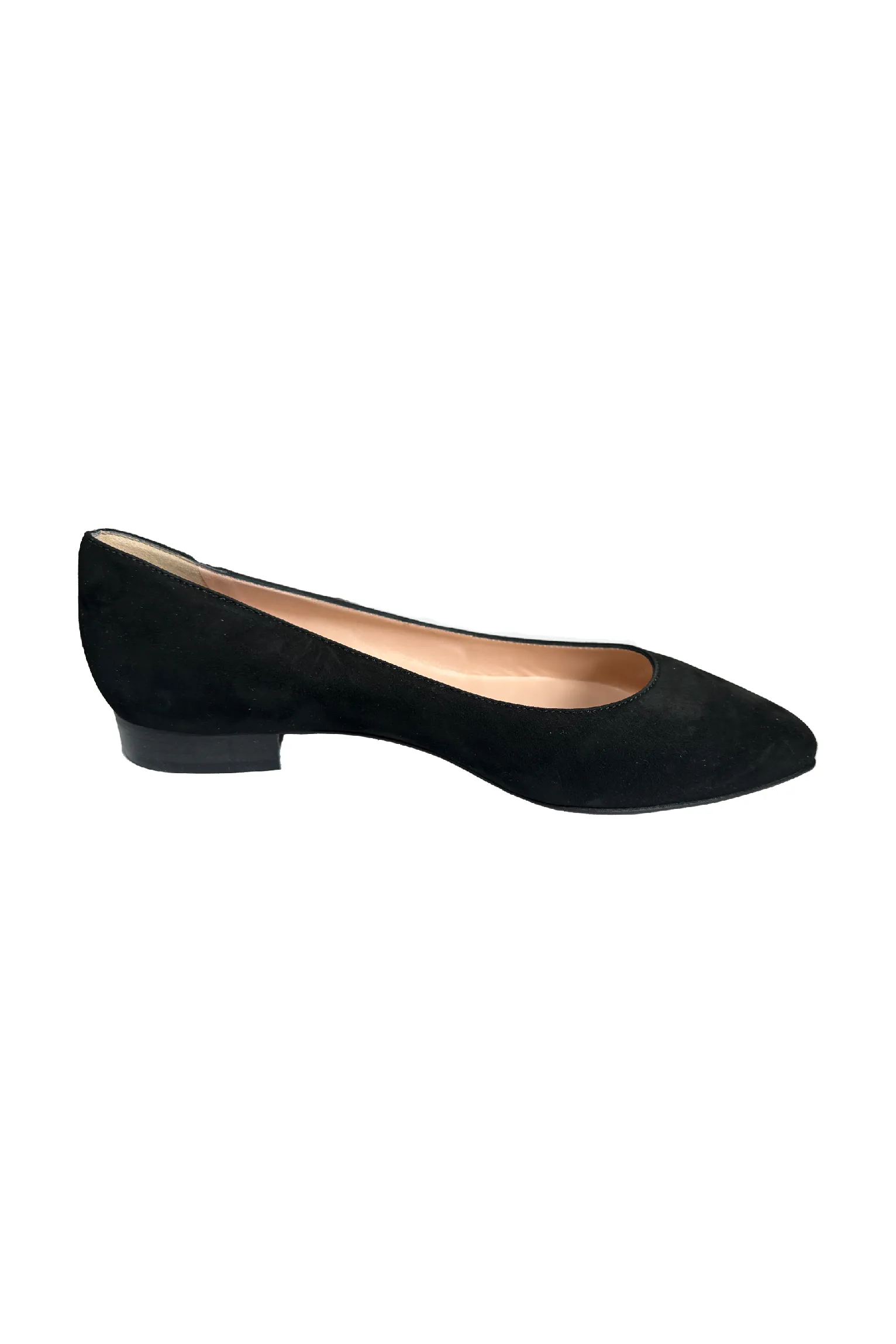 Robertson Madison Andrea 2 Pointy Flat Shoe 29608 | Nero Camoscio Suede