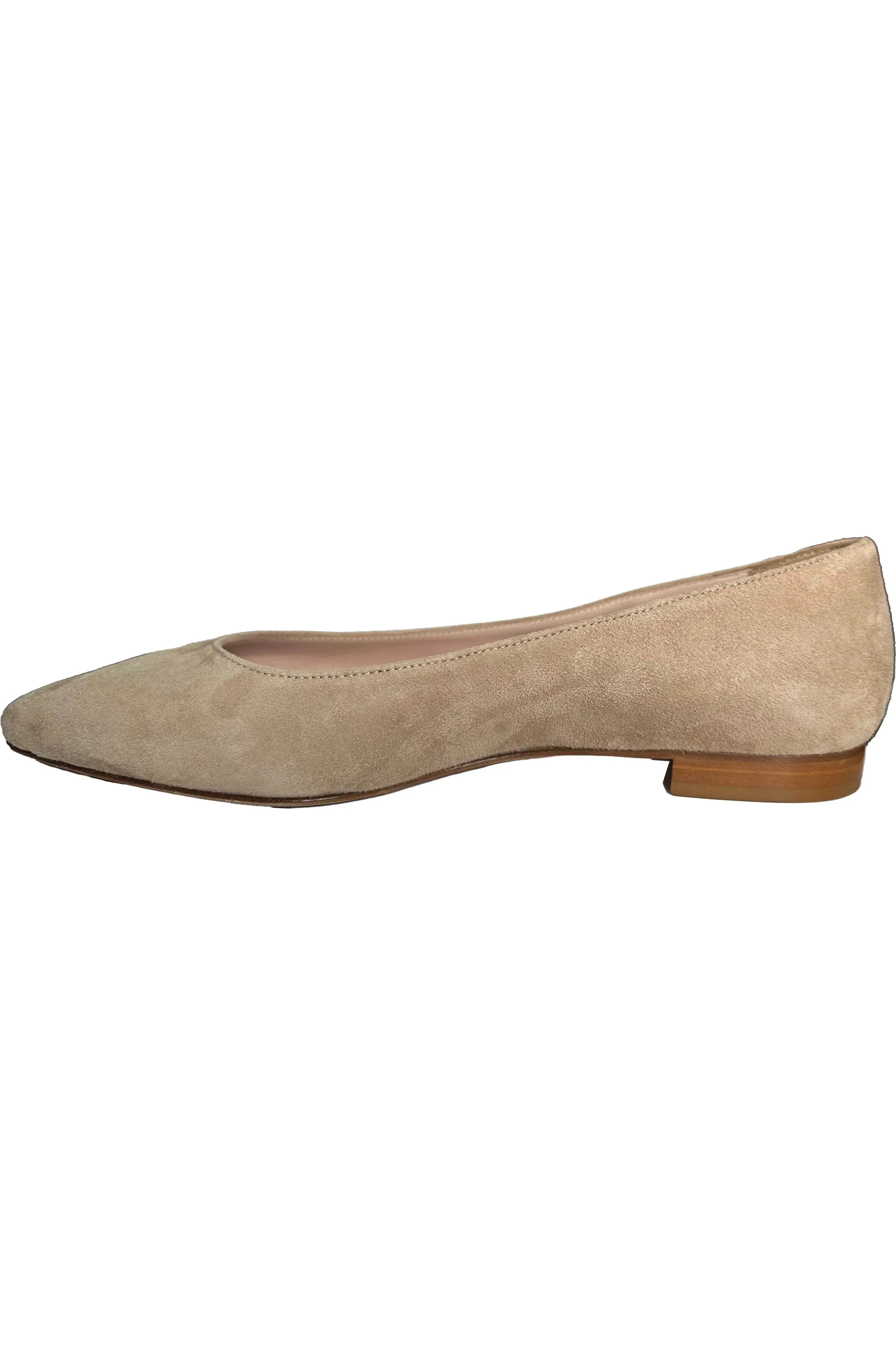 Robertson Madison Andrea Pointy Flat Shoe 29608 | Sabbia Camoscio Suede