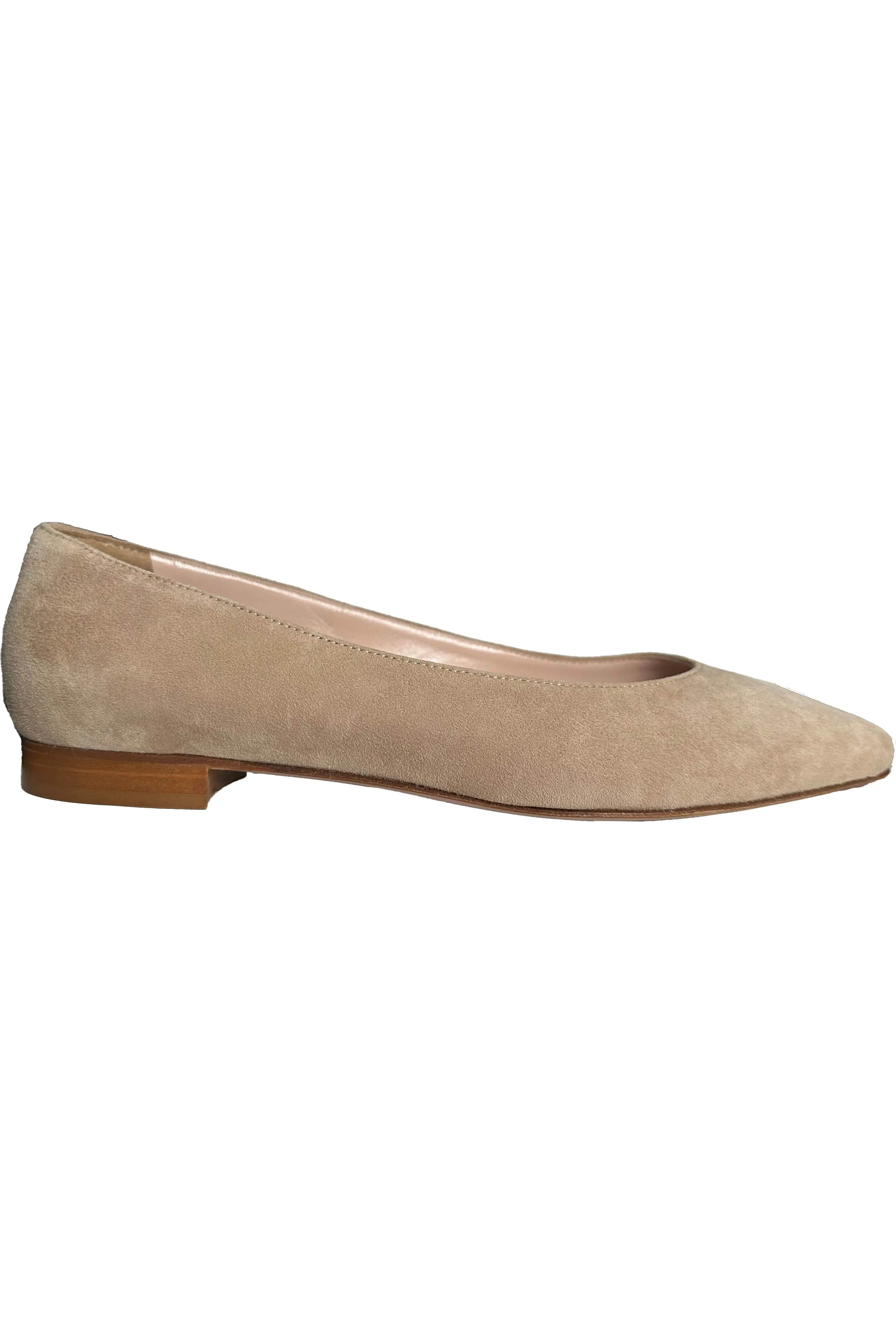 Robertson Madison Andrea Pointy Flat Shoe 29608 | Sabbia Camoscio Suede