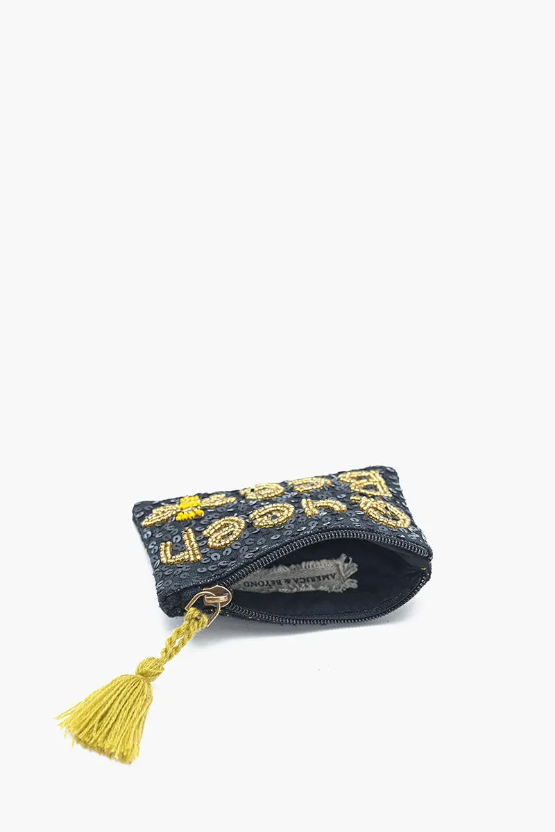 Royal Queen Bee Embroidered Pouch