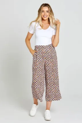 Sass - Isobelle Wide Leg Pant - Navy Floral Ditsy