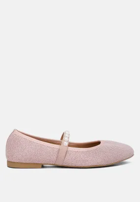 Sassie Pearl Embellished Ballerina Flats